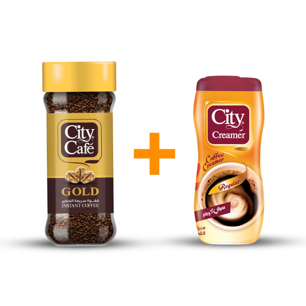 Special offer on City Cafe Gold 80g coffee + City Creamer 170g coffee creamer for only EGP 227 instead of EGP 247. Enjoy a rich taste at a lower price now!