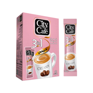 3 in 1 Creamy - City Cafe - Instant Coffee - Box containing 12 sachets, enough to make 12 cups of instant coffee